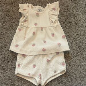 Carter's Cream Waffle Knit Baby Top